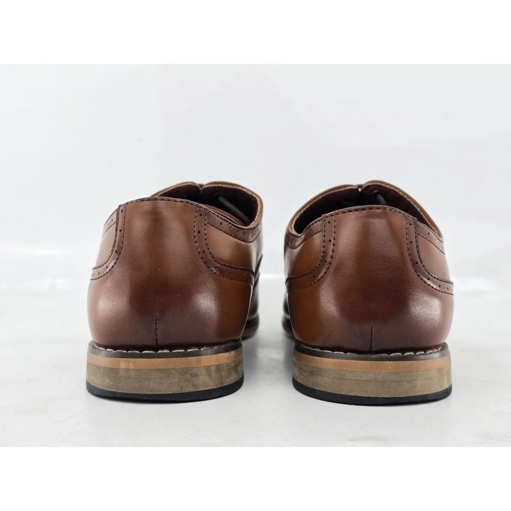 Stacy Adams Wingtip Oxfords Mens 6 Brown Brogue Dress Shoes -Good